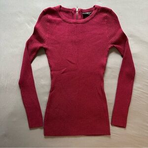 🔵 3/$20 Burgandy Ribbed Knit Top